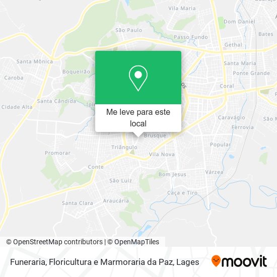 Funeraria, Floricultura e Marmoraria da Paz mapa