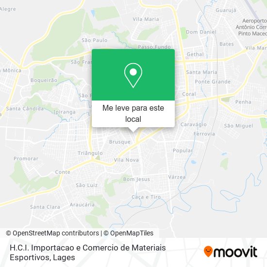 H.C.I. Importacao e Comercio de Materiais Esportivos mapa