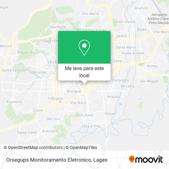 Orsegups Monitoramento Eletronico mapa