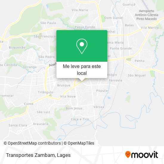 Transportes Zambam mapa