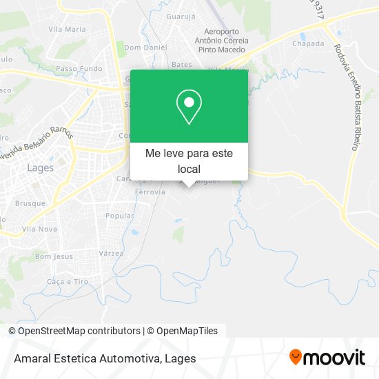 Amaral Estetica Automotiva mapa