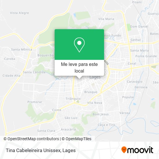 Tina Cabeleireira Unissex mapa