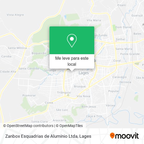 Zanbox Esquadrias de Alumínio Ltda mapa