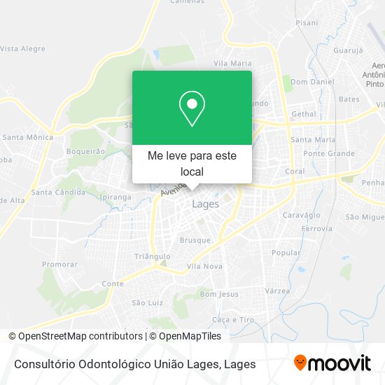 Consultório Odontológico União Lages mapa