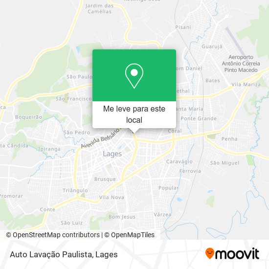 Auto Lavação Paulista mapa