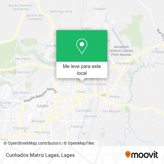 Cunhados Matriz Lages mapa