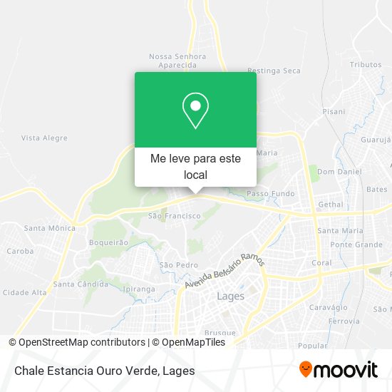 Chale Estancia Ouro Verde mapa