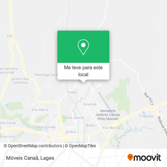 Móveis Canaã mapa