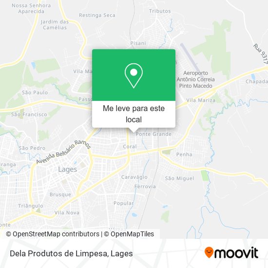 Dela Produtos de Limpesa mapa