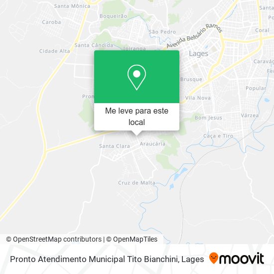 Pronto Atendimento Municipal Tito Bianchini mapa