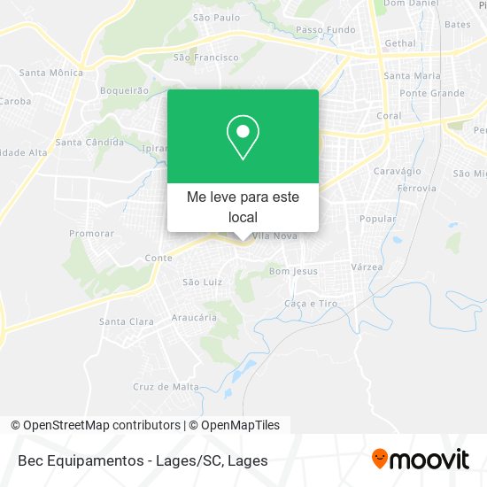 Bec Equipamentos - Lages/SC mapa