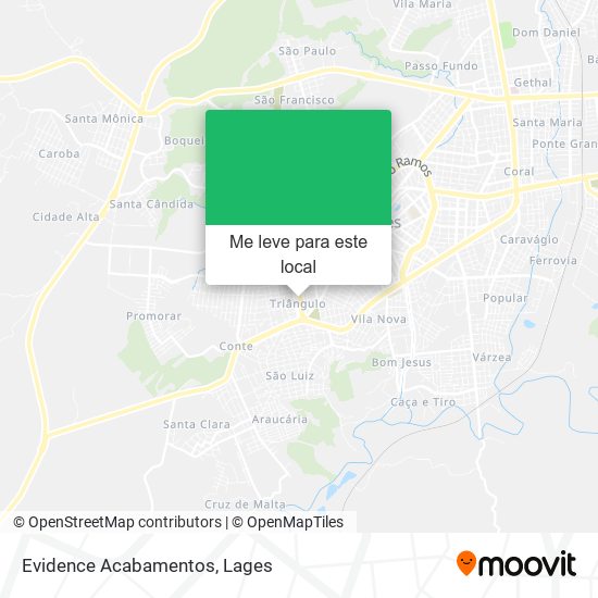 Evidence Acabamentos mapa