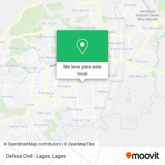 Defesa Civil - Lages mapa