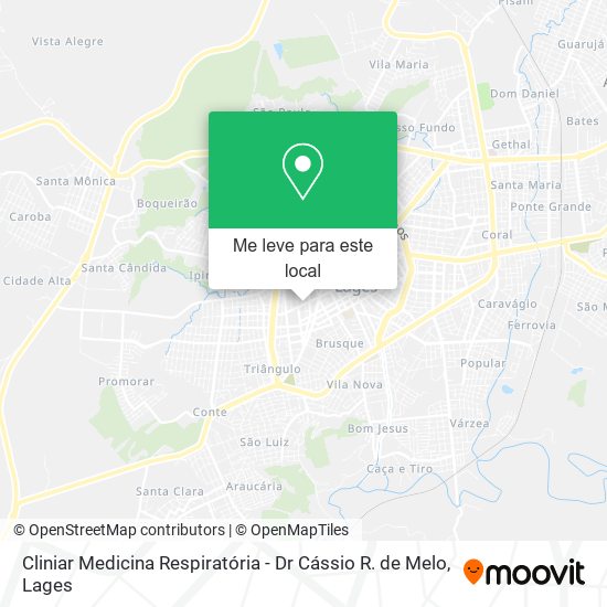 Cliniar Medicina Respiratória - Dr Cássio R. de Melo mapa