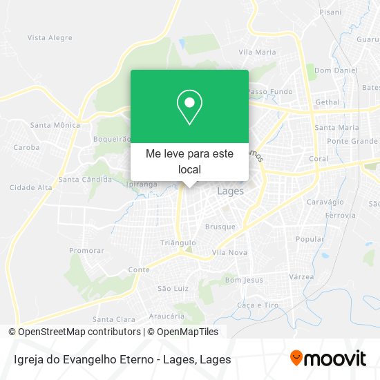 Igreja do Evangelho Eterno - Lages mapa