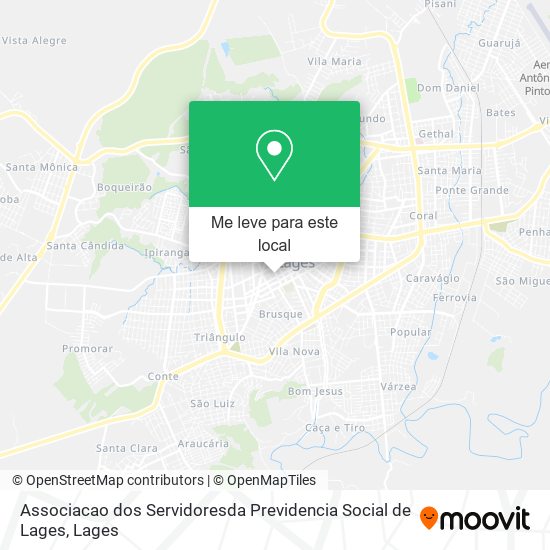 Associacao dos Servidoresda Previdencia Social de Lages mapa