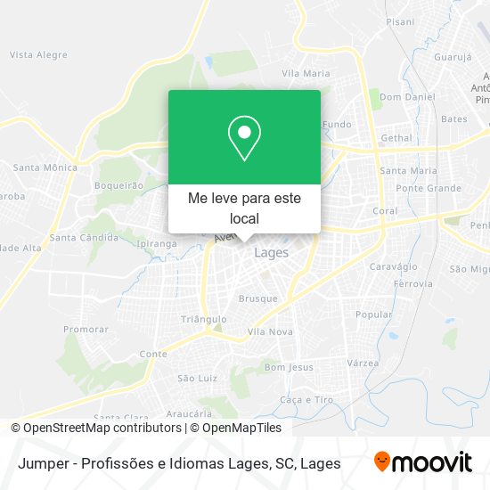 Jumper - Profissões e Idiomas Lages, SC mapa