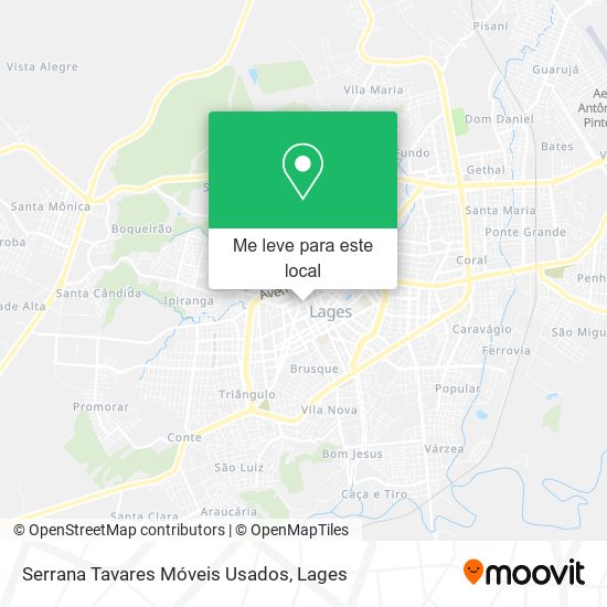 Serrana Tavares Móveis Usados mapa