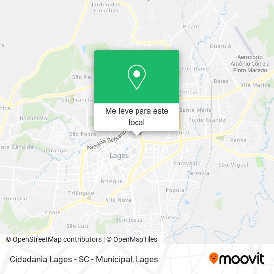 Cidadania Lages - SC - Municipal mapa