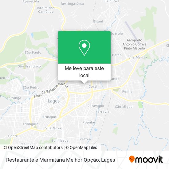 Restaurante e Marmitaria Melhor Opção mapa