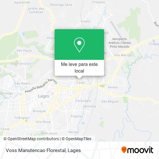 Voss Manutencao Florestal mapa