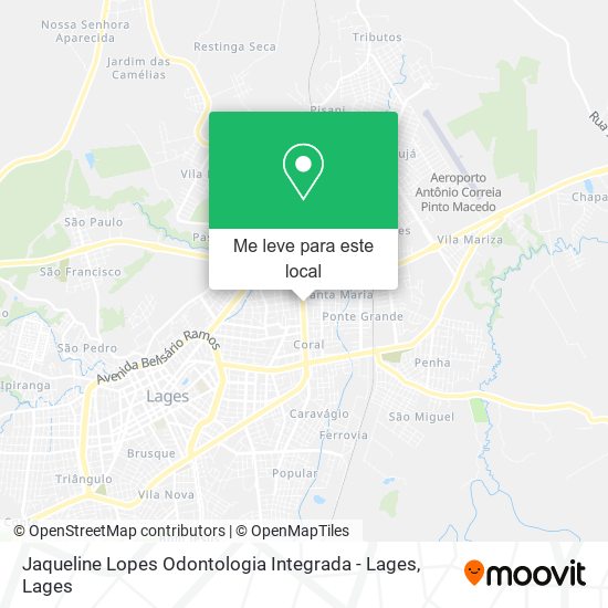 Jaqueline Lopes Odontologia Integrada - Lages mapa