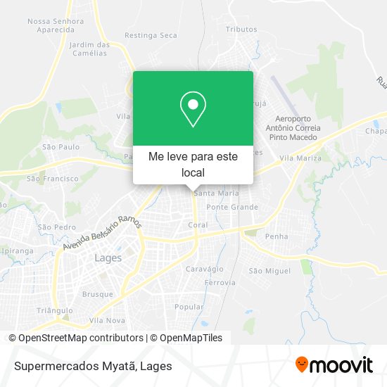 Supermercados Myatã mapa