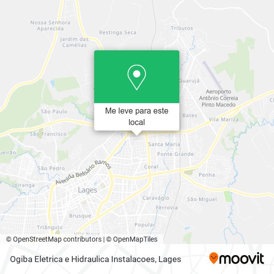 Ogiba Eletrica e Hidraulica Instalacoes mapa