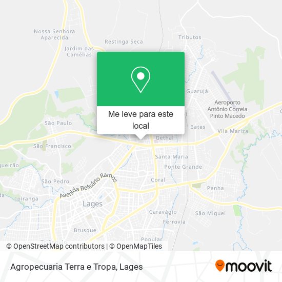 Agropecuaria Terra e Tropa mapa