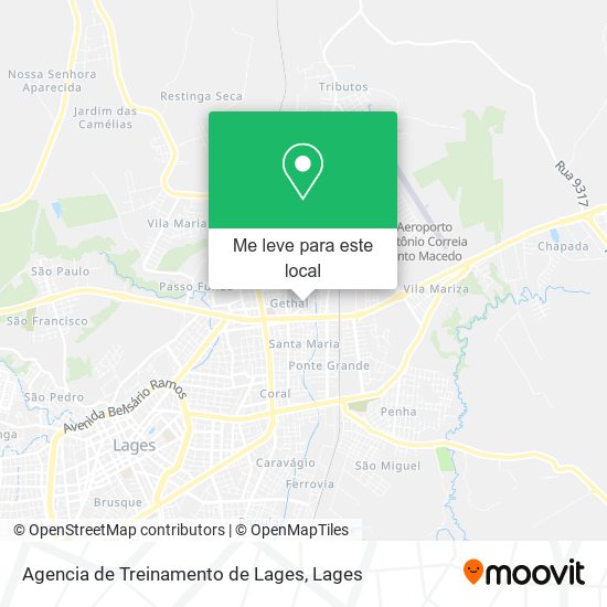 Agencia de Treinamento de Lages mapa