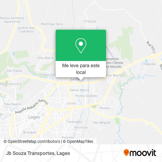 Jb Souza Transportes mapa