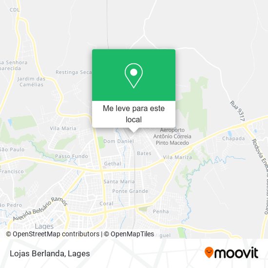 Lojas Berlanda mapa