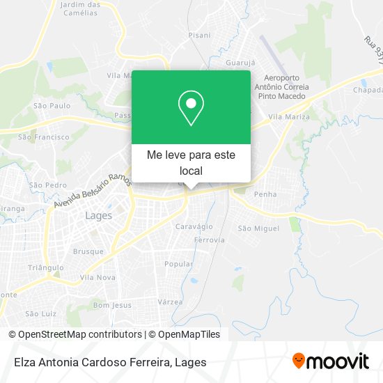 Elza Antonia Cardoso Ferreira mapa