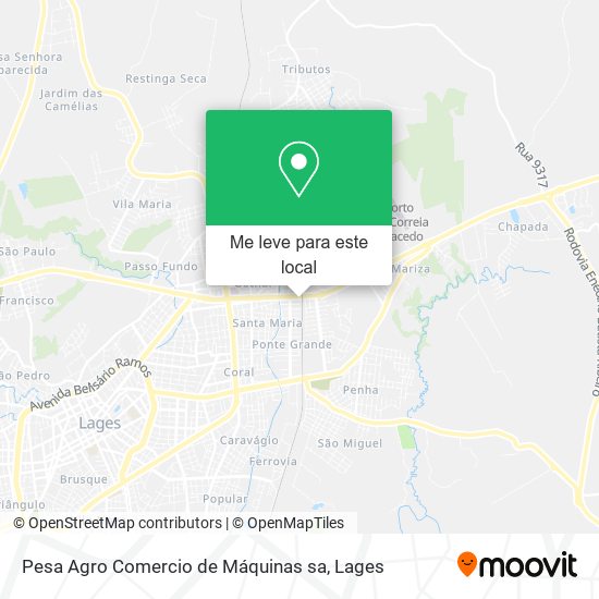 Pesa Agro Comercio de Máquinas sa mapa