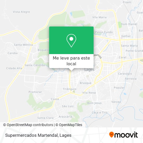 Supermercados Martendal mapa
