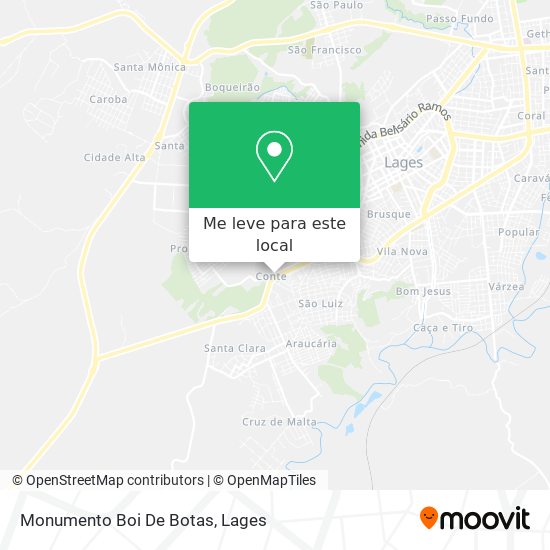 Monumento Boi De Botas mapa