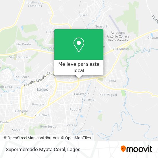Supermercado Myatã Coral mapa