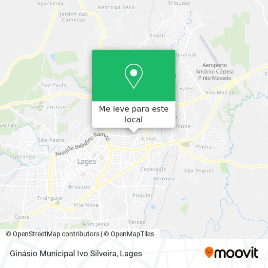 Ginásio Municipal Ivo Silveira mapa