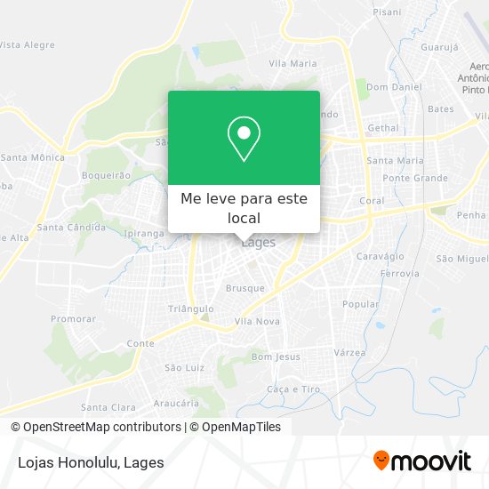 Lojas Honolulu mapa