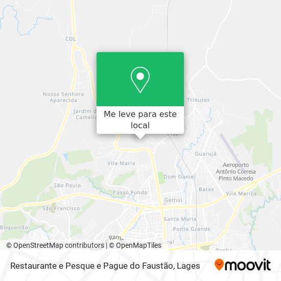 Restaurante e Pesque e Pague do Faustão mapa