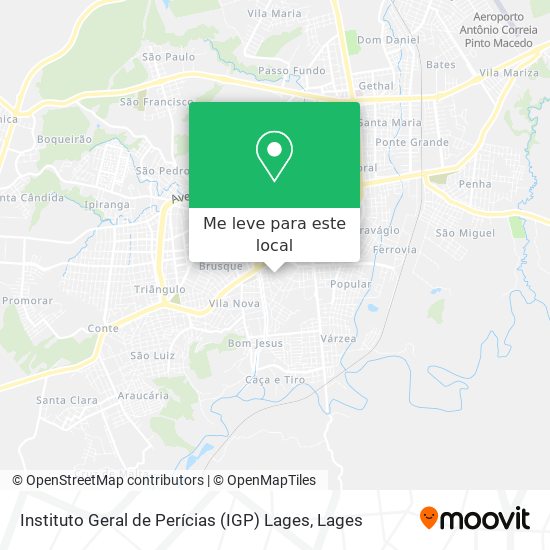 Instituto Geral de Perícias (IGP) Lages mapa