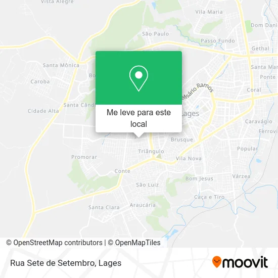 Rua Sete de Setembro mapa