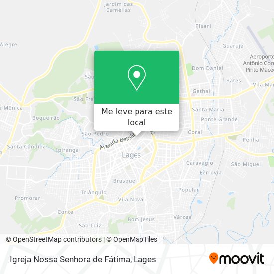 Igreja Nossa Senhora de Fátima mapa