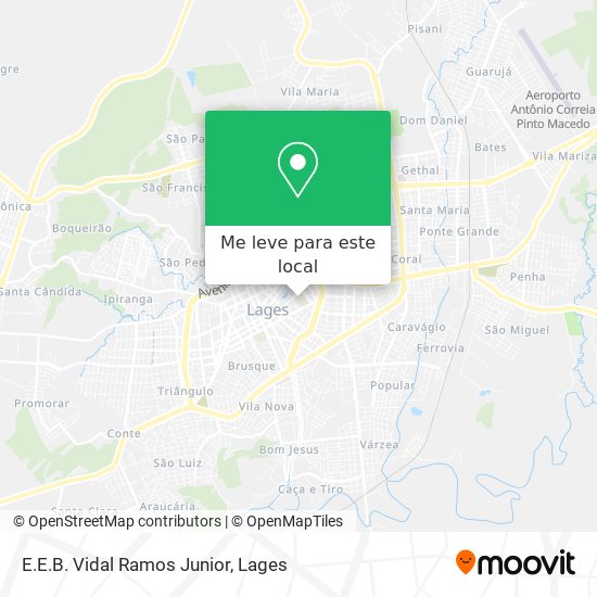 E.E.B. Vidal Ramos Junior mapa