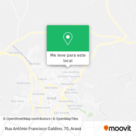 Rua Antônio Francisco Galdino, 70 mapa