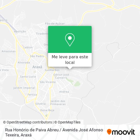 Rua Honório de Paiva Abreu / Avenida José Afonso Texeira mapa