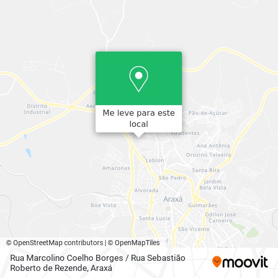 Rua Marcolino Coelho Borges / Rua Sebastião Roberto de Rezende mapa