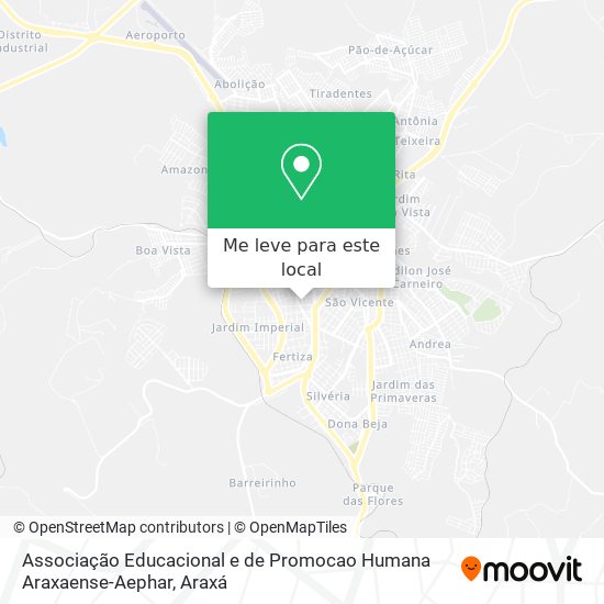 Associação Educacional e de Promocao Humana Araxaense-Aephar mapa