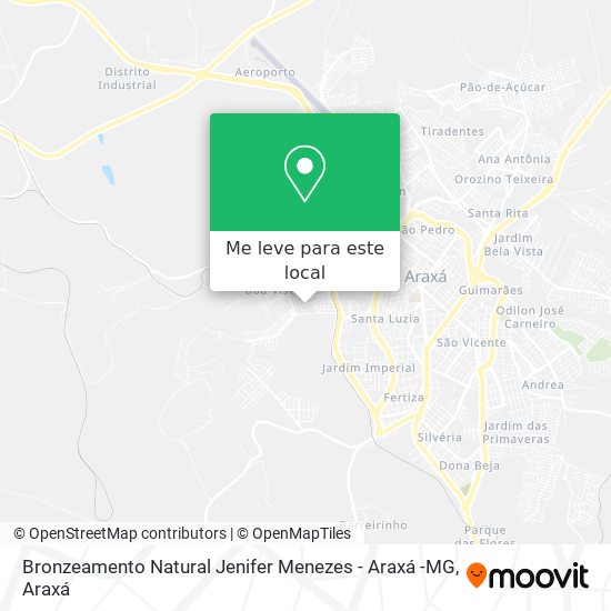 Bronzeamento Natural Jenifer Menezes - Araxá -MG mapa
