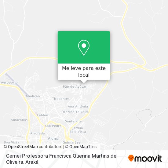 Cemei Professora Francisca Querina Martins de Oliveira mapa